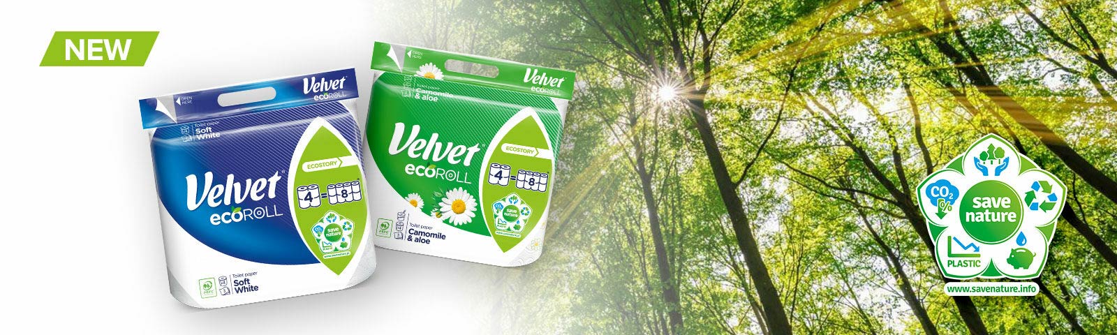 New Velvet ecoROLL – eco-friendly toilet paper created with nature in mind