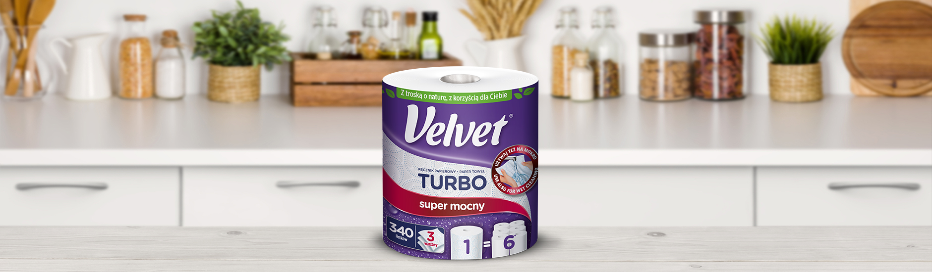 5 tricków z wykorzystaniem ręcznika papierowego Velvet Turbo podczas sprzątania