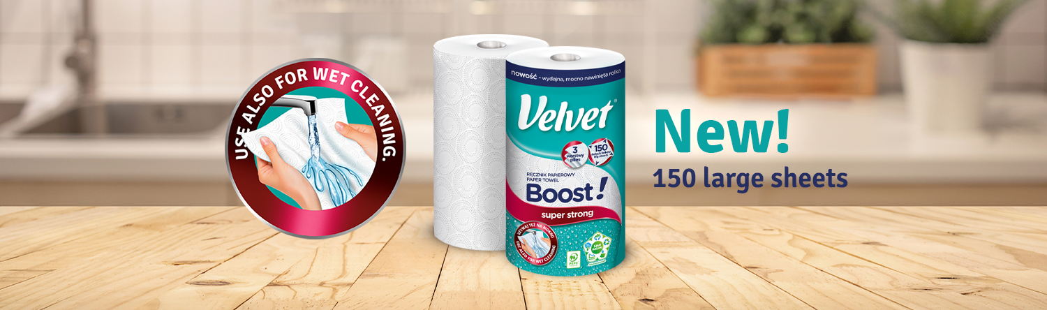 Velvet Boost! – a new quality of paper towels!