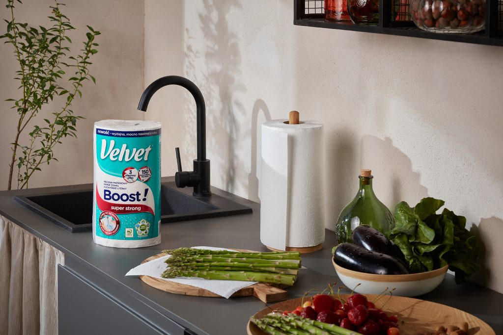 Velvet, velvet boost, velvet ręcznik kuchenny, ręcznik kuchenny, kuchnia, sprzątanie