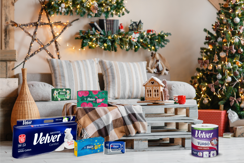 Velvet, Bohater Twojej Codziennośći, papier toaletowy, chusteczki, chusteczki w kartonie, nawilżany papier toaletowy, ręcznik kuchenny, Velvet papier toaletowy, Velvet comfort, Chusteczki Velvet, Chusteczki Velvet Art, Velvet nawilżany papier toaletowy, Velvet turbo, Velvet ręcznik kuchenny, świąteczne przygotowania,