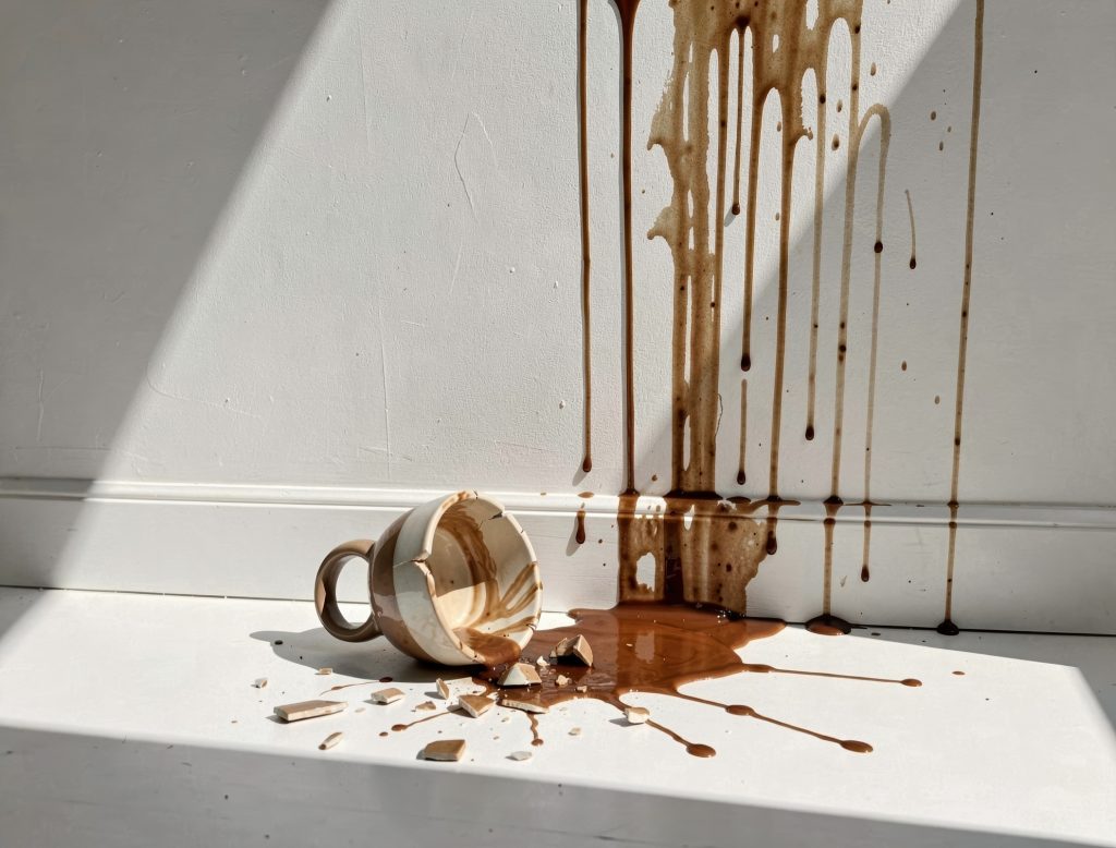 jak usunąć plamy z kawy ze ściany, czyszczenie brudnej ściany, plamy z kawy na farbie, zmywalna farba a plamy z kawy, jak zmyć kawę ze ściany, ręczniki papierowe do sprzątania, ręcznik papierowy Velvet, Velvet Turbo, chłonny ręcznik papierowy, usuwanie świeżych plam, ręcznik papierowy trzywarstwowy, jak szybko zebrać rozlaną kawę, akcesoria do usuwania plam, sprzątanie domu, szybka pomoc przy zalaniu, wytrzymały ręcznik papierowy na mokro